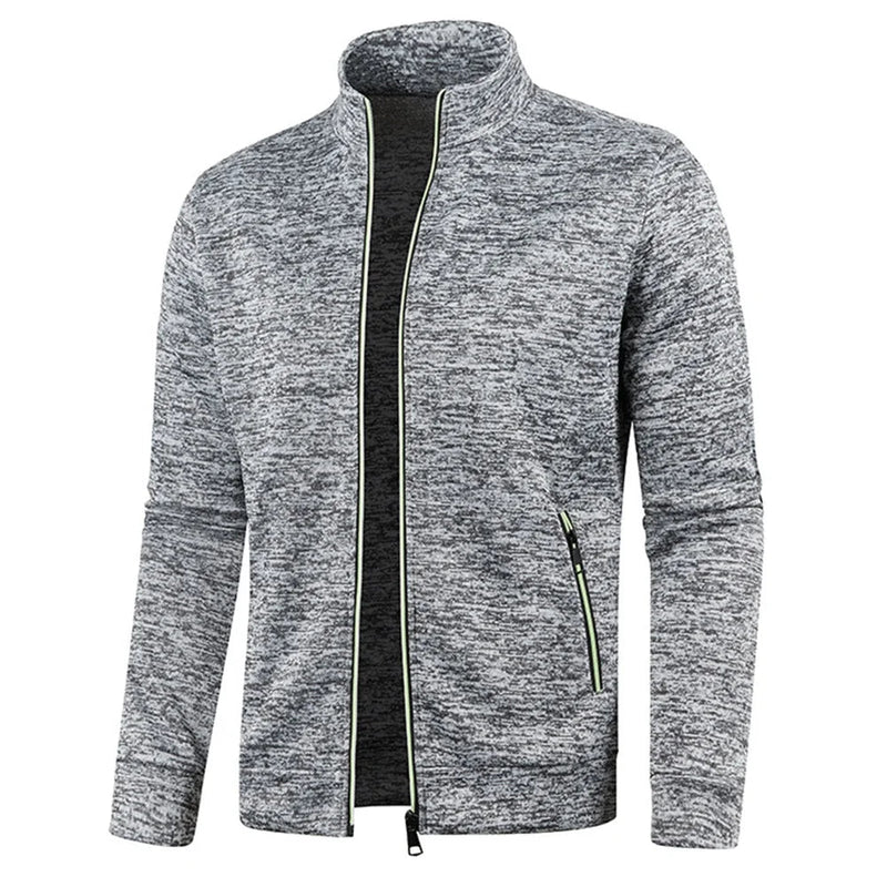 Casaco Masculino De Frio Com Zíper E Gola Em Pé - Promoção de Inverno 2025
