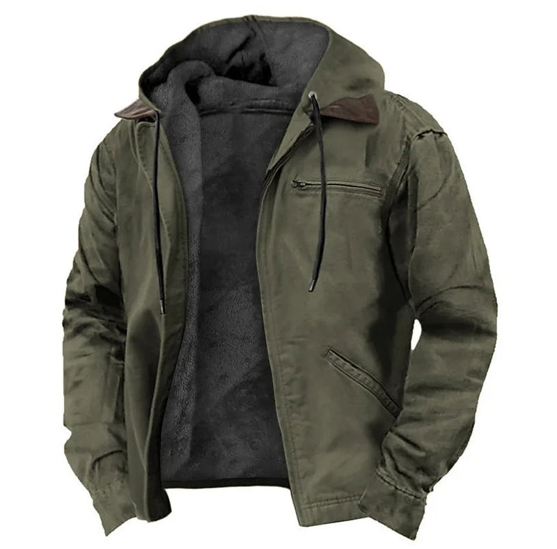 Jaqueta Masculina Para Inverno Fleece com Capuz - (Promoção de Inverno 2025)