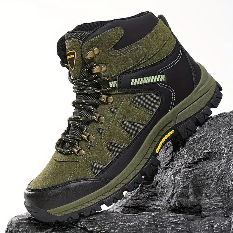Kit Bota Tática Militar Branvek Masculina em Couro Legítimo e Nylon + BRINDES: Cinto, Carteira e Relógio Tático