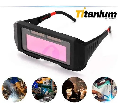 Óculos De Solda Para Soldador C/ Escurecimento Automático Cor Preto Liso