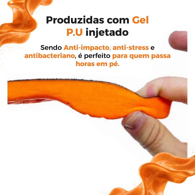 KIT 2 Pares de Palmilha Ortopédica de Gel P.U - Vitalis Sport™