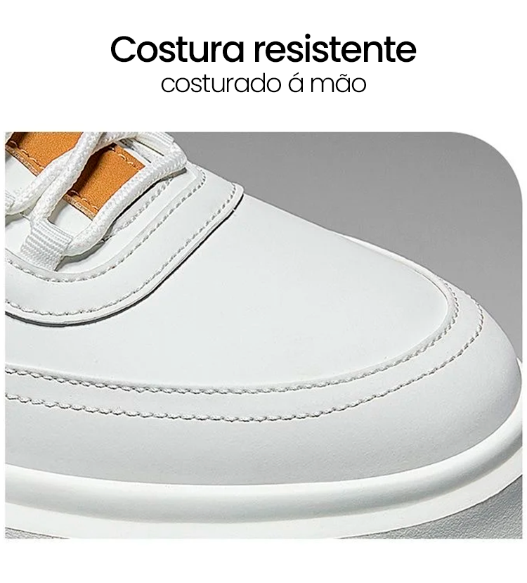 Tênis Masculino em Couro Genuino - Hermes Trilhus
