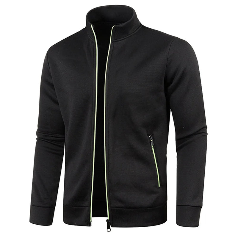 Casaco Masculino De Frio Com Zíper E Gola Em Pé - Promoção de Inverno 2025