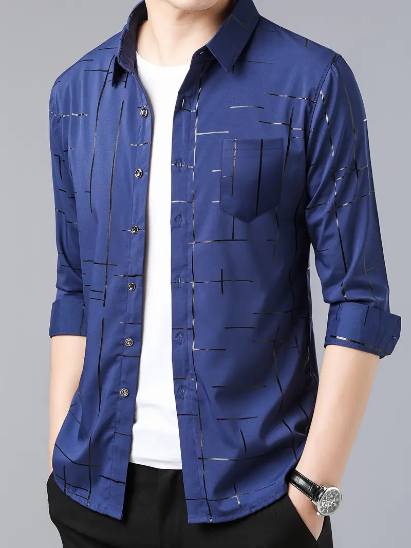 [PAGUE 3 LEVE 4] Camisa Manga Longa Casual Luthier em Seda Gelo e Poliéster