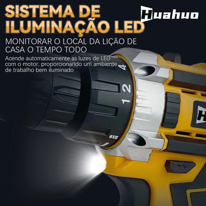 Parafusadeira e Furadeira Premium 26V + 2 Bateria de Brinde
