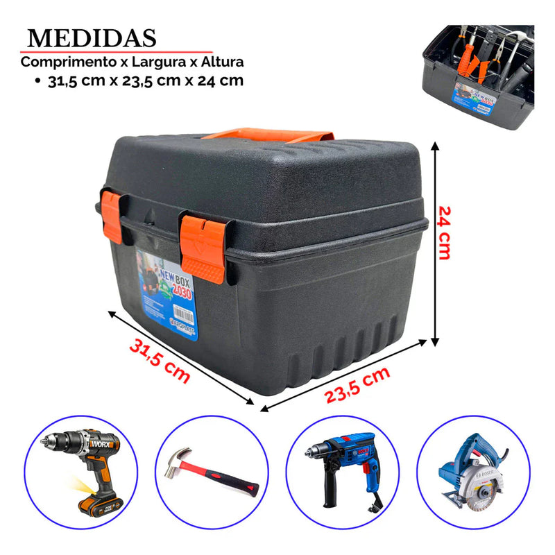 Kit 6 Maletas Ferramentas Caixas Reforçadas Pequena Grande Caixa Mecânico Reforçada