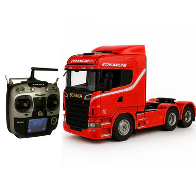 SCANIA S540 6X4 RC MINIATURA REALISTA • CONTROLE REMOTO + CARRETA BRINDE